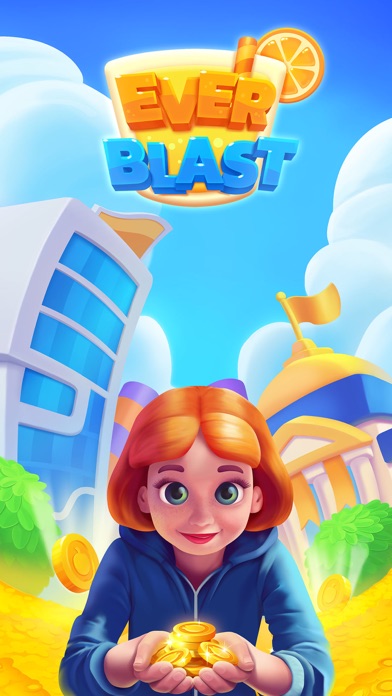 EverBlast official artwork with its heroine and game logo